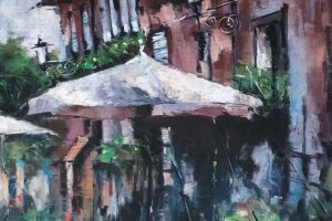 Barcelona, pastel olejny, 100×70