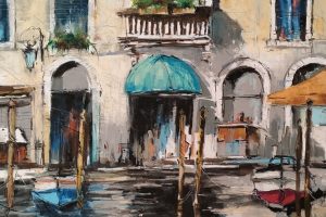 Wenecja II, pastel olejny, 70×100